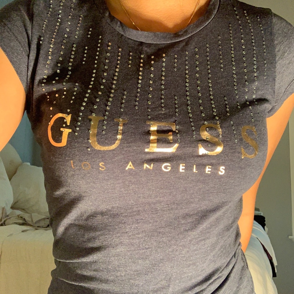 2 (ONE BLACK & ONE GREY) guess tight fitting shirt